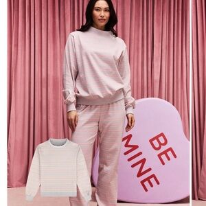 Cozy Pink and White Striped Women's Pajama Set